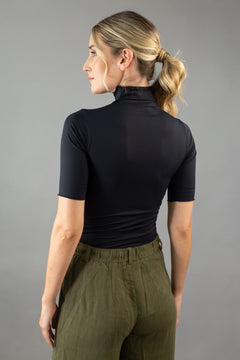 short sleeve turtleneck black