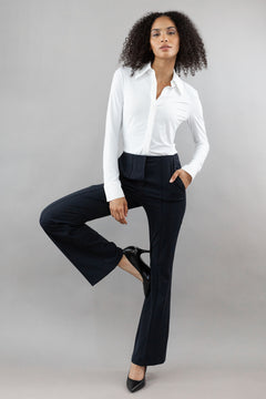 High Rise Flare Trouser Black