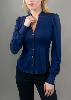 Vneck Blouse Navy