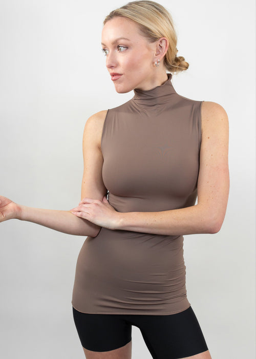 turtleneck tank mocha