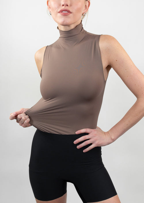 turtleneck tank mocha