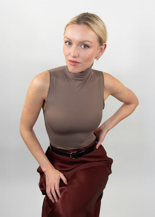 turtleneck tank mocha