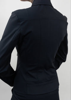 Fitted Double-Zipper Jacket Black